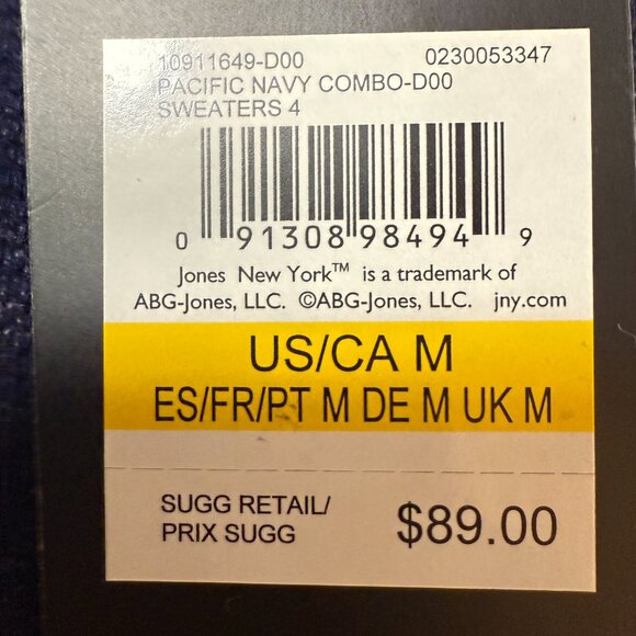 Jones NY Kasper Group holiday city girl walking dachshund dog sweater NWT size M - Picture 8 of 14